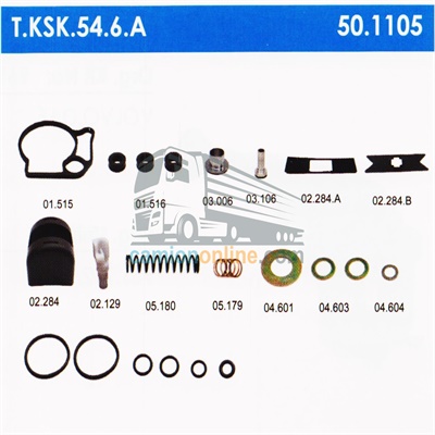 کیت تعمیری شیرترمز دستی آکسور ( کامل ) کد T.KSK.54.6.A