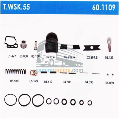 کیت تعمیری شیر ترمز دستی ولوو اف اچ 12  ( کامل ) کد  T.WSK.55